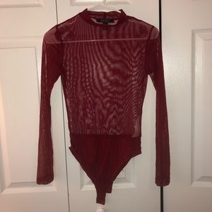 Red Mesh Bodysuit